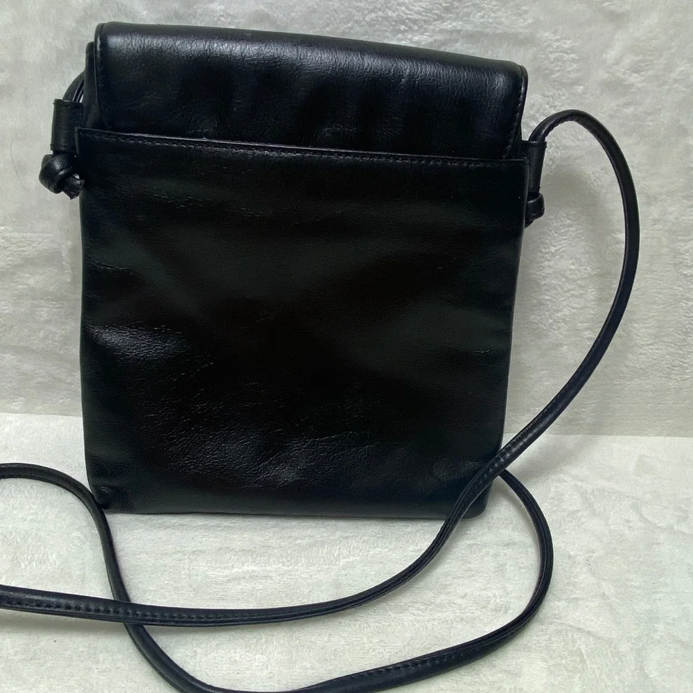 Giani Bernini Black Leather‎ Crossbody Bag Small Shoulder Purse Lovely